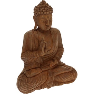 Statueta decorativa Buddha, polirasina, 24 x 11 x 32 cm, maro