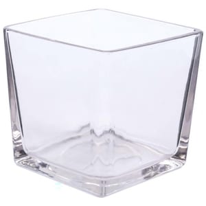 Vas decorativ COK 9638172, sticla, 10 x 10 cm, transparent