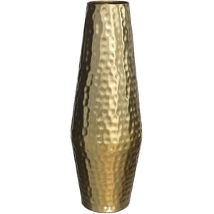 Vaza decorativa DECOR B135908, metal, 13 x 13 x 38 cm, auriu