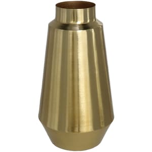 Vaza decorativa DECOR B137155, metal, 16 x 16 x 30 cm, auriu