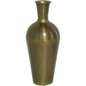 Vaza decorativa DECOR Dijon, metal, 16 x 16 x 42 cm, auriu