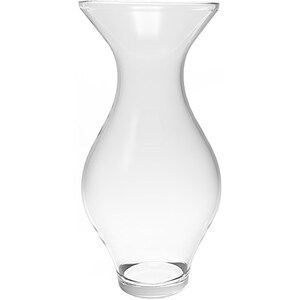 Vaza decorativa COK Euporie, sticla, 15 x 15 x 30 cm, transparent