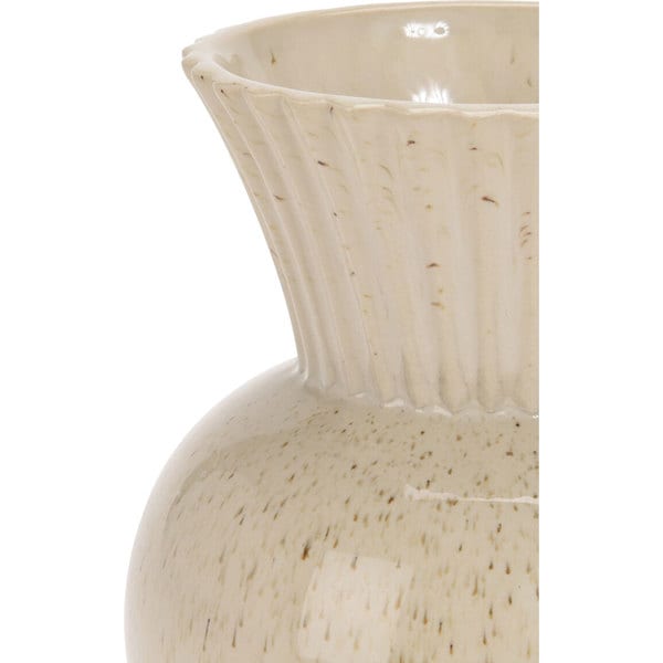 Vaza decorativa KI Belly Shape, portelan, 14 x 14 x 16 cm, crem