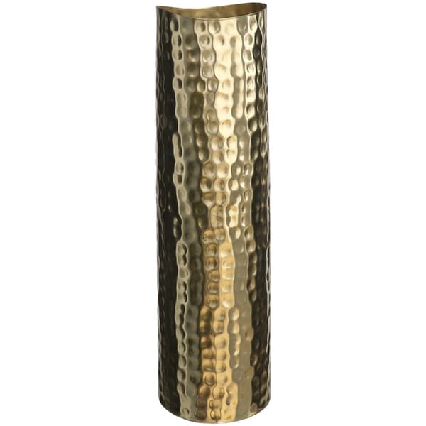Vaza decorativa DECOR B135922, metal, 12 x 12 x 40 cm, auriu