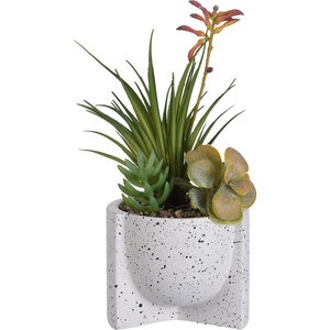 Aranjament flori artificiale, multicolor, H 26 cm