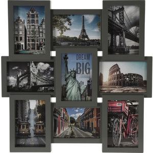 Rama foto clasica H&S COLLECTION 836320590, 45 x 45 cm, gri