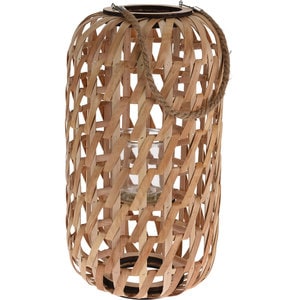 Suport lumanare Wood, 31 x 31 x 55 cm, bej