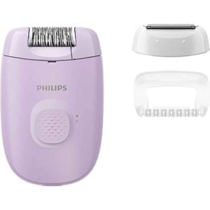 Epilator PHILIPS Seria 2000 BRE237/00, 1 viteza, 2 accesorii, retea, lila
