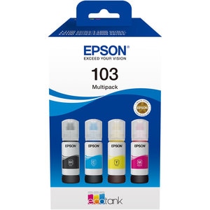 Cerneala originala EPSON 103 EcoTank Multipack C13T00S64A, negru, cyan, galben, magenta