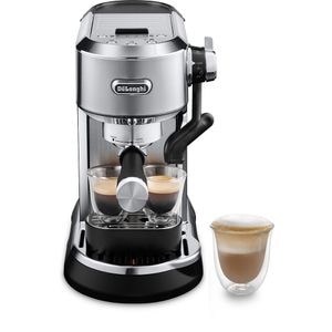 Espressor manual DELONGHI Dedica Maestro Plus EC950.M, 1.6l, 1450W, 15 bar, sistem Cappuccino, argintiu-negru