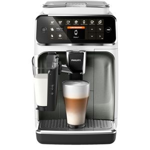 Espressor automat PHILIPS LatteGo Seria 4300 EP4343/51, 1.8l, 1500W, 15 bar, alb-negru