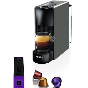 Espressor capsule NESPRESSO Essenza Mini XN110B10, 0.6l, 1300W, 19 bar, gri inchis-negru
