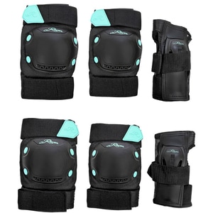 Set protectie RAVEN Dexard coate, genunchi si brate, marimea S, negru-verde