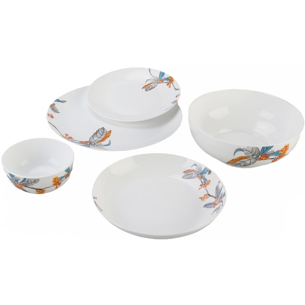 Set de masa MYRIA MC4008, 25 piese, opal, alb