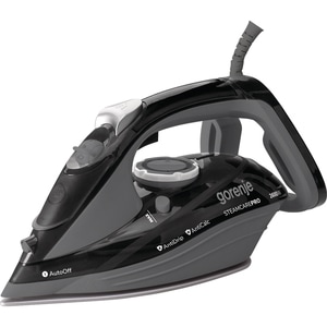 Fier de calcat GORENJE SIH2600BKG, 2600W, 95g/min, 350ml, talpa ceramica, negru