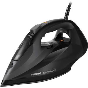 Fier de calcat PHILIPS Seria 7500 DST7511/80, 3200W, 260g/min, 300ml, talpa SteamGlide Elite, negru