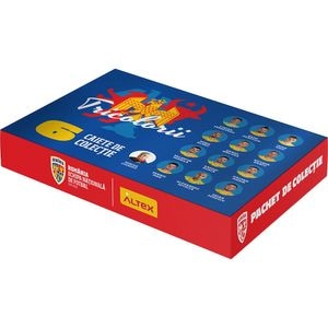 Pachet 6 Caiete A4 ECHIPA NATIONALA DE FOTBAL A ROMANIEI Tricolorii, 3 dictando + 3 matematica, 48 file, legatura capsata, multicolor