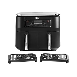 Friteuza dubla NINJA Foodi DualZone AF300EU, 2kg, 7.6l, 2400W, negru-argintiu