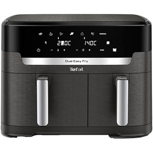 Friteuza cu aer cald dubla TEFAL XXL Dual Easy Fry EY942HE0, 3.1kg, 11l, 2700W, negru-argintiu
