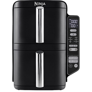 Friteuza cu aer cald dubla NINJA Double Stack SL300EU, 2kg, 7.6l, 2470W, negru-argintiu