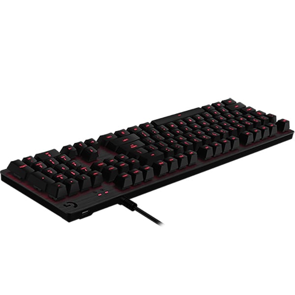 Tastatura Gaming mecanica LOGITECH G413 Carbon Red, Romer-G Switch, USB, Layout US INT, negru