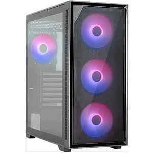Carcasa AEROCOOL Geoflow V2, USB 3.0, Fara sursa, Iluminare ARGB, negru