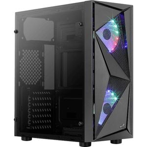 Carcasa AEROCOOL Glider-G, USB 3.0, Fara sursa, Iluminare RGB, negru