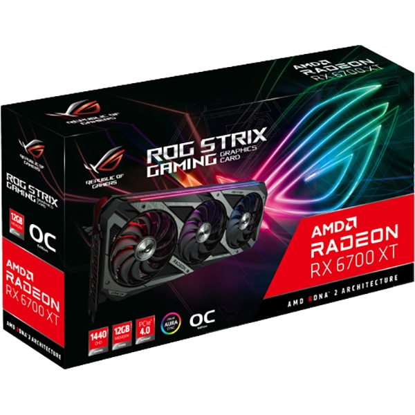 Placa video ASUS ROG Strix NVIDIA GeForce RX 6700 XT OC Edition, 12GB GDDR6, 192bit