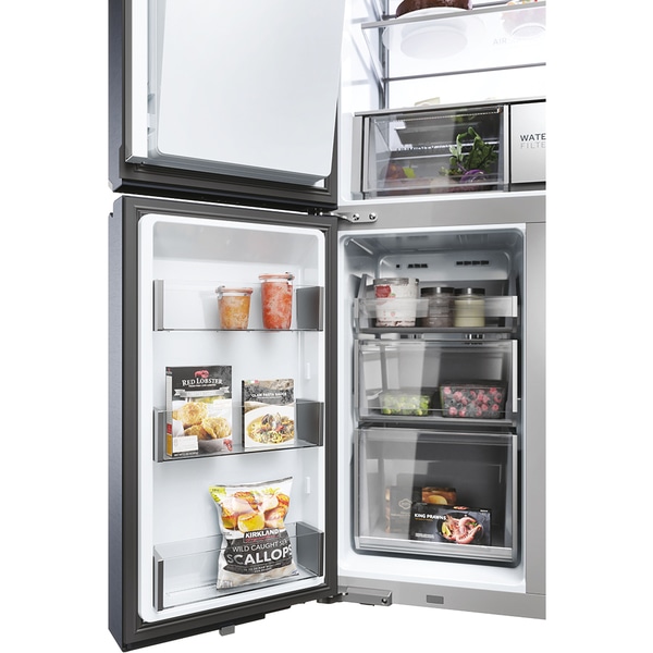 Side by Side HAIER HCR7918EIMB, No Frost, 601 l, H 177 cm, Clasa E, Dozator apa, negru