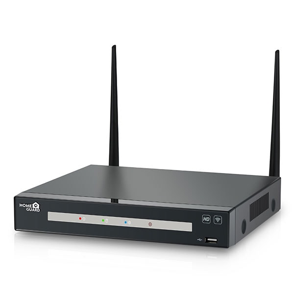 Kit supraveghere video wireless HOMEGUARD HGNVK48804, 4 camere 960p, NVR 4 canale, alb-negru