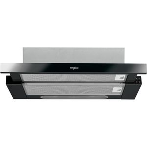 Hota incorporabila telescopica WHIRLPOOL AKR 750 G K, 1 motor, 304 m3/h, L 60 cm, negru-inox