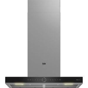 Hota decorativa BEKO BHCB67841BBHSI, 1 motor, 415 m3/h, L 60 cm, Wi-Fi, negru-inox
