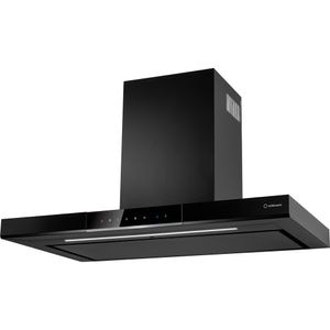 Hota decorativa TURBIONAIRE Elva TEV90WB, 1 motor, 800 m3/h, L 90 cm, negru