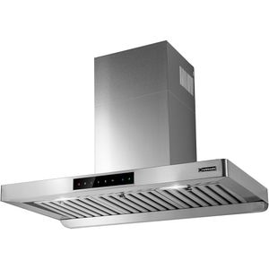 Hota decorativa TURBIONAIRE Tech 90 Pro TTE90WPS, 1 motor, 800 m3/h, L 90 cm, inox