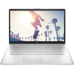 Laptop HP 17-cn2009nq, Intel Core i5-1235U pana la 4.4GHz, 17.3" Full HD, 16GB, SSD 1TB, NVIDIA GeForce MX550 2GB, Free DOS, argintiu