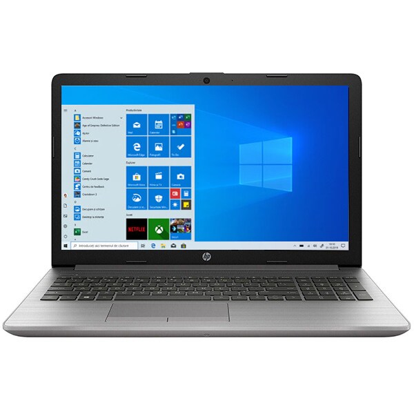 Laptop HP 250 G7, Intel Core i7-1065G7 pana la 3.9GHz, 15.6" Full HD, 8GB, SSD 256GB, Intel Iris Plus Graphics, Windows 10 Home, argintiu