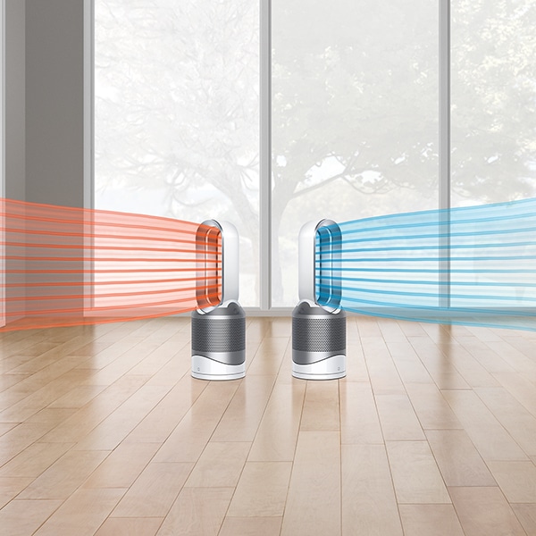 Purificator aer DYSON Pure Hot+Cool HP02, 10 trepte viteza, Wi-Fi, Hepa, Telecomanda, alb