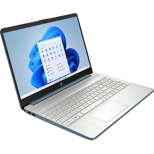 Laptop HP 15s-fq3032nq, Intel Celeron N4500 pana la 2.8GHz, 15.6" HD, 8GB, SSD 256GB, Intel UHD Graphics, Windows 11 Home, Spruce Blue