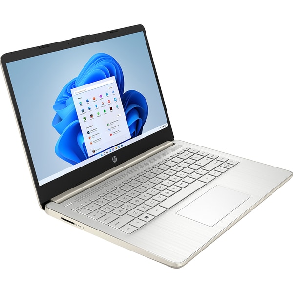 Laptop HP 14s-dq5005nq, Intel Core i5-1235U pana la 4.4GHz, 14" Full HD, 16GB, SSD 512GB, Intel Iris Xe Graphics, Windows 11 Home, auriu