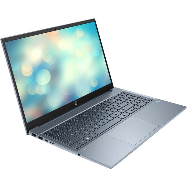Laptop HP Pavilion 15-eg2026nq, Intel Core i5-1235U pana la 4.4GHz, 15.6" Full HD, 16GB, SSD 512GB, NVIDIA GeForce MX550 2GB, Free DOS, albastru