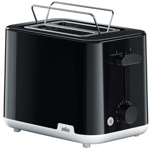 Prajitor de paine BRAUN Breakfast 1 HT1010WH, 2 felii, 900W, alb-negru 