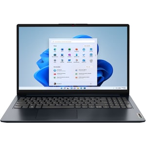 Laptop LENOVO IdeaPad 1 15IGL7, Intel Celeron N4120 pana la 2.6GHz, 15.6" HD, 4GB, eMMC 128GB, Intel UHD Graphics, Windows 11 Home S, albastru