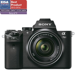 Aparat foto Mirrorless SONY A7 II, 24.3 MP, Wi-Fi, negru + Obiectiv SEL 28-70mm f/3.5-5.6 OSS