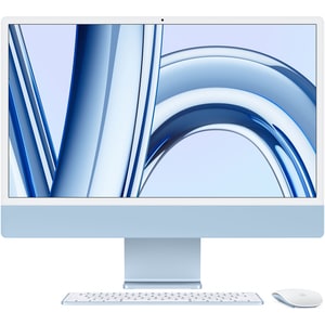 Sistem PC All in One APPLE iMac (2023) mqrr3ro/a, Apple M3, 24" Retina 4.5K, 8GB, SSD 512GB, 10-core GPU, macOS Sonoma, Blue, Tastatura layout INT