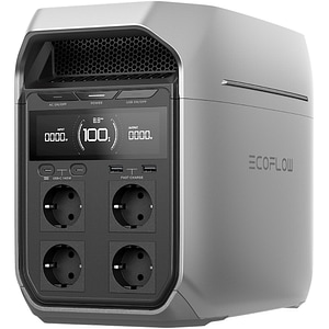 Statie de incarcare portabila ECOFLOW Delta 3 Plus, 600W, 1024Wh, AC, USB-A, USB-C, MC4, XT60, negru