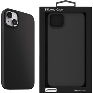 Husa telefon Silicone Case NEXT ONE pentru Apple iPhone 15, Black