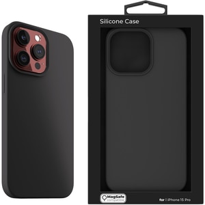 Husa telefon Silicone Case NEXT ONE pentru Apple iPhone 15 Pro, Black