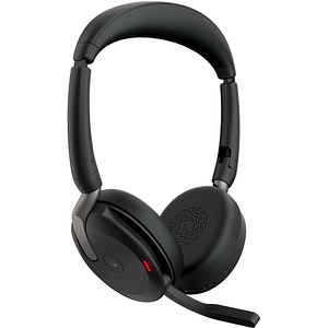 Casti Wireless teleconferinta JABRA Evolve2 65 Flex, Link 380/390A, Stereo, Noise Cancelling, Bluetooth, USB-C, negru