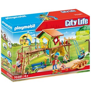 Joc de constructie PLAYMOBIL City Life Preschool - Loc de joaca in parcul de aventuri PM70281, 4 ani+, 83 piese