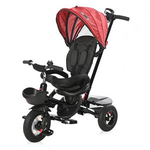 Tricicleta copii BERTONI-LORELLI Zippy Air LOR2387, 12 luni+, rosu-negru